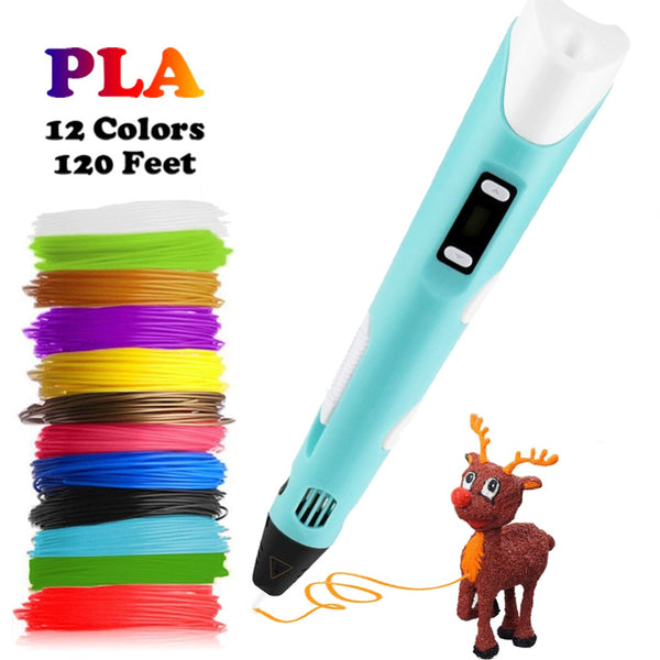 Dikale 3D Printing Pen DIY 3D Pen Pencil 3D Drawing Pen Stift PLA Filament For Kid Child Education Creative Toys Birthday Gifts